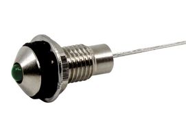 VCC / VISUAL COMMUNICATIONS COMPANY CDLB-0-2700-9908-I LED Panel Mount Indicator, Green, 12 VDC, 6 mm, 20 mA, 199 mcd, IP67