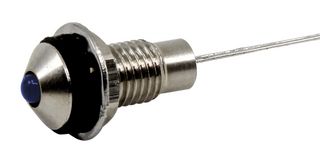VCC / VISUAL COMMUNICATIONS COMPANY CDLB-0-8711-9933-I LED Panel Mount Indicator, Blue, 28 VDC, 6 mm, 20 mA, 2.3 cd, IP67