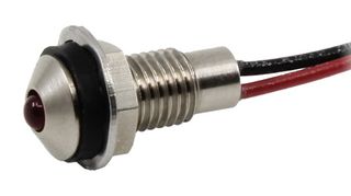 VCC / VISUAL COMMUNICATIONS COMPANY CDLB-1-2702-9923-I LED Panel Mount Indicator, Red, 28 VDC, 6 mm, 20 mA, 299 mcd, IP67