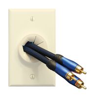 MIDLITE PRODUCTS 1GLA-GR1 1-GANG WIREPORT W/GROMMET, LIGHT ALMOND