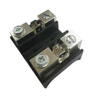 BLOCKMASTER ELECTRONICS HP-AT101-4-02P Panel Mount Barrier Terminal Block, 50 A, 300 V, 2 Pole, 1, Screw, 2 AWG