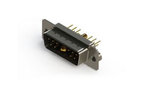 EDAC 627-11W1224-2TA Combination Layout D Sub Connector, 627C Series, DA-11W1, Plug, 11 Contacts, 10 Signal, 1 Power