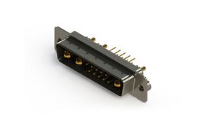 EDAC 627-13W3624-1T2 Combination Layout D Sub Connector, 627C Series, DB-13W3, Plug, 13 Contacts, 10 Signal, 3 Power