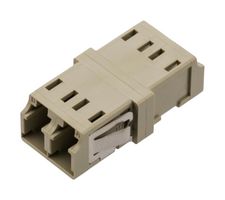L-COM FOA-800-BGE Fiber Optic Adapter, Beige, OM1 / OM2 Multimode, LC Duplex, LC Duplex, Straight Adaptor