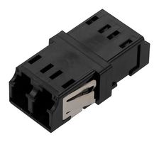 L-COM FOA-800-BLK Fiber Optic Adapter, Black, Multimode, LC Duplex, LC Duplex, Straight Adaptor