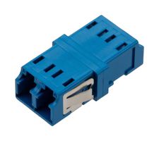L-COM FOA-800-BLU Fiber Optic Adapter, Blue, Singlemode, LC Duplex, LC Duplex, Straight Adaptor, PC