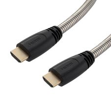 L-COM HD8KA-1M Audio / Video Cable Assembly, Armored UHS, 8K, HDMI Type A Plug, HDMI Type A Plug, 3.3 ft, 1 m