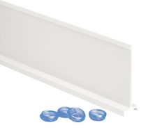 PANDUIT NNC75DWH2 Raceway Duct Fitting, Solid, PPO (Polyphenylene Oxide), White, 2 m, 19 mm, 64.9 mm