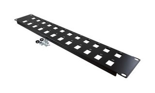 L-COM PR35B-24KS Patch Panel, with 24 Keystone Opening, Patch Panel, 24 Ports, 2U