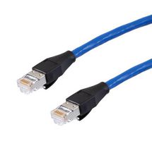 L-COM TRD695ASR-BLU-25M Ethernet Cable, Cat6a, RJ45 Plug to RJ45 Plug, FUTP (Foiled Unshielded Twisted Pair), Blue, 25 m
