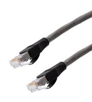 L-COM TRD695ASX-GRY-2M Ethernet Cable, Cat6a, RJ45 Plug to RJ45 Plug, FUTP (Foiled Unshielded Twisted Pair), Gray, 2 m