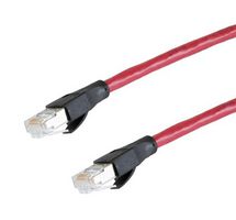 L-COM TRD695ASX-RED-2M Ethernet Cable, Cat6a, RJ45 Plug to RJ45 Plug, FUTP (Foiled Unshielded Twisted Pair), Red, 2 m