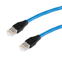 L-COM TRD695ASZX-BLU-10M Ethernet Cable, Cat6a, RJ45 Plug to RJ45 Plug, FUTP (Foiled Unshielded Twisted Pair), Blue, 10 m