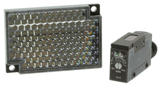 OMRON INDUSTRIAL AUTOMATION E3S-AR86 Photoelectric Sensor, E3S-A Series, Retroreflective, 2 m, PNP, Vertical, 10 to 30Vdc