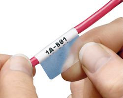 PANDUIT S100X125VA1Y Wire Marker, Self Laminating, 25.4mm x 31.8mm, Vinyl, White
