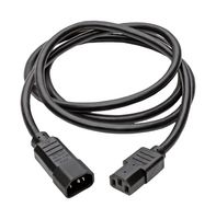 EATON TRIPP LITE P005-010 Mains Power Cord, Heavy Duty, IEC 60320 C13, IEC 60320 C14, 3 m, 15 A, 250 VAC, Black