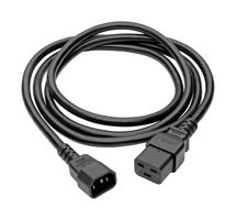 EATON TRIPP LITE P047-010 Mains Power Cord, Heavy Duty, IEC 60320 C19, IEC 60320 C14, 3 m, 15 A, 250 VAC, Black