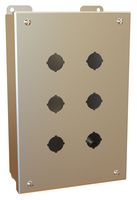 HAMMOND 1435MS16H Metal Enclosure, 6 Holes, Push Button, 316 Stainless Steel, 241 mm, 159 mm, 76 mm, IP66