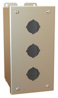 HAMMOND 1437SSC Metal Enclosure, 3 Holes, Push Button, 304 Stainless Steel, 203 mm, 102 mm, 121 mm, IP66