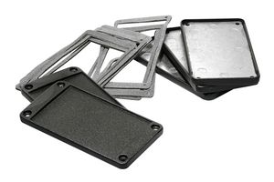 HAMMOND 1457NEP-10 Enclosure Accessory, EMI/RFI, End Panel, Aluminum, Black, Hammond 1457N Series Enclosures