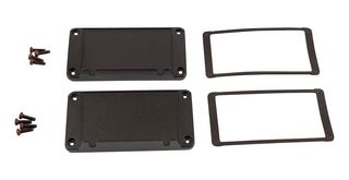 HAMMOND 1457NWPF Enclosure Accessory, Flanged, Watertight, End Panel, Aluminum, Black