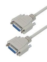 L-COM CSMN15FF-10 Computer Cable, D Sub 15 Position Receptacle, D Sub 15 Position Receptacle, 10 ft, 3.05 m