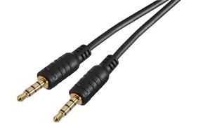 L-COM CTL354MM-10 Cable de Audio / Video, 3.5mm Stereo Plug, 3.5mm Stereo Plug, 10 ft, 3.05 m, Negro