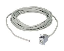 L-COM ECF504-B-5M Cable USB, Tipo B Hembra a Extremo Libre, 5 m, 16.4 ft, USB 2.0, Gris claro