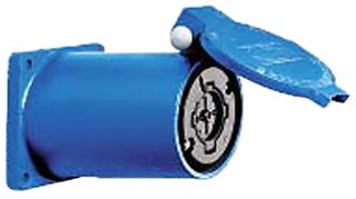 HUBBELL WIRING DEVICES HBL26520 Power Entry Connector, Power Entry, 60 A, Blue, Aluminum Body, 600 V