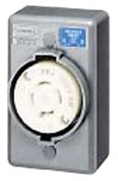 HUBBELL WIRING DEVICES HBL2410SR Power Entry Connector, Power Entry, 20 A, Grey, PBT (Polybutylene Terephthalate) Body, 250 V