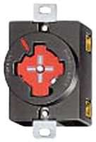 HUBBELL WIRING DEVICES HBL20443 Power Entry Connector, 30 A, Red, 480 V