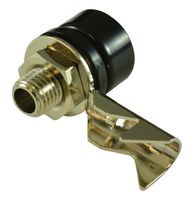 TENMA SPC15206 Banana Test Connector, Jack, Panel Mount, 15 A, 1 kV, Nickel Plated Contacts, Black
