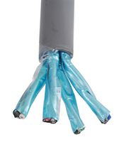 ALPHA WIRE 6054C SL005 Multiconductor Cable, Control, Shielded, 8 Conductor, 22 AWG, 0.35 mm², 100 ft, 30.5 m