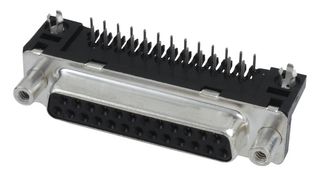 AMPHENOL COMMUNICATIONS SOLUTIONS D25S33E4GV00LF D Sub Connector, DB25, Standard, Receptacle, FCI Delta D Series, 25 Contacts, DB, Solder