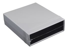 HAMMOND 1598CSGYPBK Plastic Enclosure, General Purpose, With Plastic End Panels, Instrument, ABS, 52.1 mm, 155 mm
