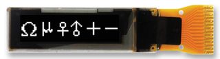 MIDAS DISPLAYS MCOT096016AY-WI Graphic OLED, 96 x 16, White on Black, 2.8V, I2C, 26.3mm x 8mm, -40 °C