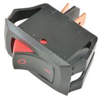 CARLING TECHNOLOGIES RA901-VB-B-9-V Rocker Switch, On-None-Off, SPST, Non Illuminated, Panel Mount, Black, Curvette R Series