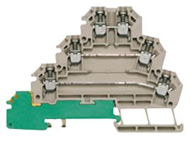 WEIDMULLER 7917030000 Bloque de Terminal c/Montaje en Riel DIN, con Fusible, 6 Posiciones, 26 AWG, 12 AWG, 1.5 mm²