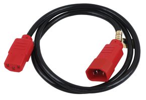 EATON TRIPP LITE P004-004-RD Mains Power Cord, IEC 60320 C14 to IEC 60320 C13, 1.2 m, 10 A, 250 VAC, Black