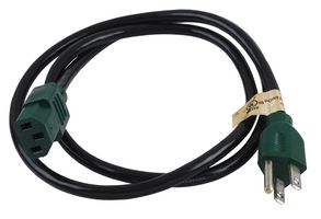 EATON TRIPP LITE P006-004-GN Mains Power Cord, NEMA 5-15P to IEC 60320 C13, 1.2 m, 10 A, 125 VAC, Black