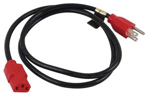 EATON TRIPP LITE P006-004-RD Mains Power Cord, NEMA 5-15P to IEC 60320 C13, 1.2 m, 10 A, 125 VAC, Black