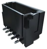 SAMTEC T1M-02-GF-S-RA-TR Pin Header, Wire-to-Board, 1 mm, 1 Rows, 2 Contacts, Surface Mount Right Angle, T1M Series