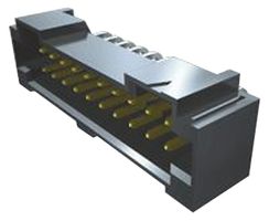 SAMTEC T2M-105-01-L-D-TH-WT Pin Header, Board-to-Board, Wire-to-Board, 2 mm, 2 Rows, 10 Contacts, Through Hole, T2M Series