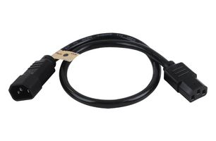 EATON TRIPP LITE P005-002 Mains Power Cord, IEC 60320 C14 to IEC 60320 C13, 610 mm, 15 A, 250 VAC, Black