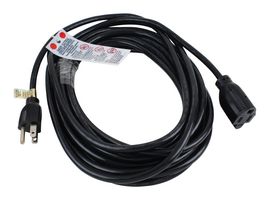 EATON TRIPP LITE P022-025 Mains Power Cord, NEMA 5-15P to NEMA 5-15R, 7.6 m, 10 A, 120 VAC, Black