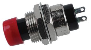 NKK SWITCHES SB4011NOH-2C Pushbutton Switch, SB40 Series, 12.5 mm, SPST-NO, Off-(On), Round, Red