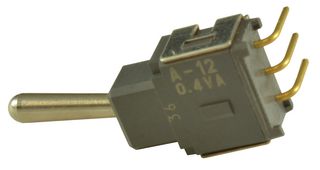NKK SWITCHES A12AH Toggle Switch, On-On, SPDT, Non Illuminated, A Series, 100 mA, Panel Mount