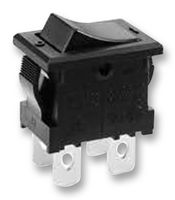 NKK SWITCHES JWS21RAA Rocker Switch, On-None-Off, DPST, Non Illuminated, Panel Mount, Black, JWS Series