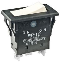 NKK SWITCHES WR12BT Interruptor (Switch) de Balancín, Encendido-Nada-Encendido, SPDT, No Iluminado, Panel Mount, Marfil