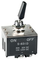 NKK SWITCHES S831D Toggle Switch, On-Off, 3PST, Non Illuminated, S Series, Panel Mount, 30 A